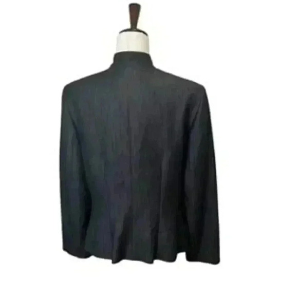 Calvin Klein Dark Gray Fully Lined Long Sleeve Suit Jacket Blazer Women’s Sz‎ 14 - Picture 4 of 11